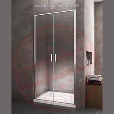 PORTA DOCCIA NICCHA BATTENTE SALOON 117 118 119 120 121 CROMO VETRO EASYCLEAN 6M