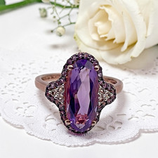 Anello cocktail oro rosa