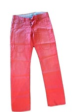 Jeckerson Size US 32 / IT 48 Salmon Denim Button Fly Jeans