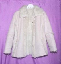 CAPPOTTO GIACCONE PELLICCIA ECOLOGICA MONTONE ECOLOGICO BAMBINA BIANCO TAGLIA 38