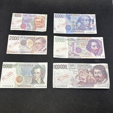 6 Banconote FACSIMILE Lire -