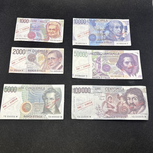 Banconote facsimile lire - facsimile,
