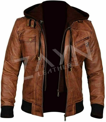 Giubbotto uomo marrone con