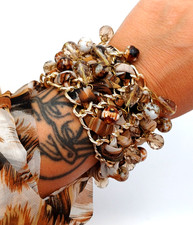 BRACCIALE / GIROCOLLO CHARM CON INTRECCIO FOULARD