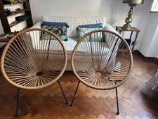 sedie per interni o esterni in simil rattan a forma di uovo 