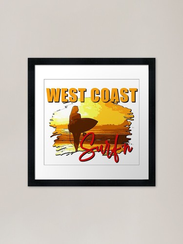 West coast surfing grafica - surfing,