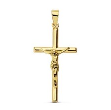 Pendente Oro 18K 750 Mls. Croce Cristo 27 X 14 MM.