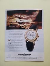 ULISSE NARDIN GMT PERPETUAL WATCH RITAGLIO CLIPPING PUBBLICITA' ADVERTISING #414