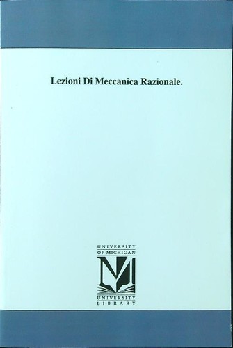 Lezioni meccanica razionale - lezioni, di