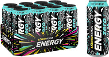 Lemonsoda Energy | Icy Breeze, Energy Drink Zero Zuccheri Con Taurina, 12 Lattin