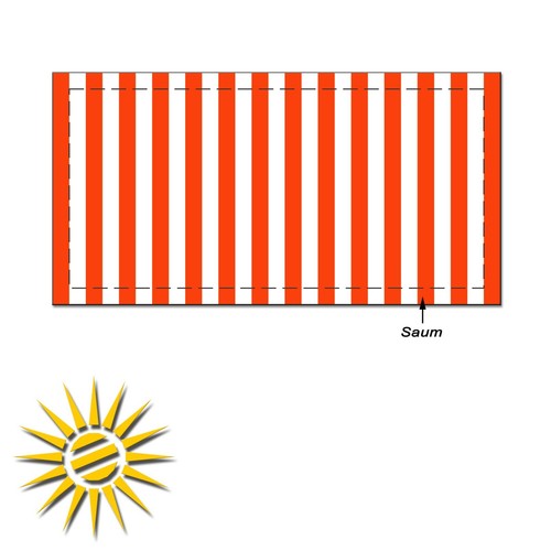 Tenda sole arancione bianca - da,