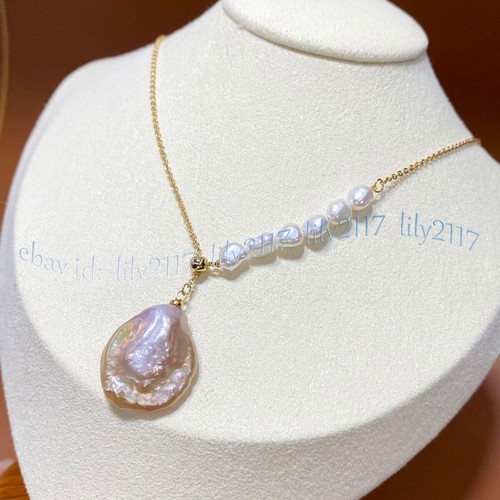 Collana con ciondolo - , perle