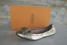 Tods Morte ´ S Gr 37,5 Ballerine Slipper Scarpe Basse Oro Nuovo Origin.