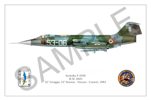 104s squadron print poster - f-104s,
