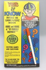 Vintage 1971 Yes & Know Road Trip Invisible Ink Game And Quiz Book