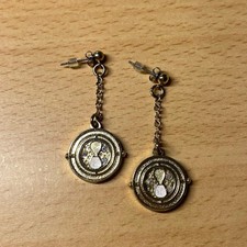 Orecchini Harry Potter USJ Time Turner Orologio Inverso Hermione Universali