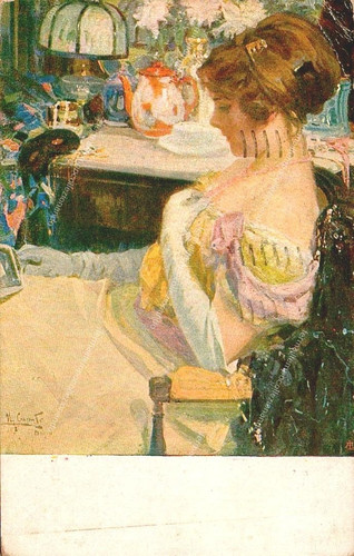 Du452 cartolina arte pittore - cartolina,