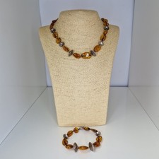 Set collana e bracciale ambra