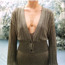 NWT ZARA Metallic Thread Knit