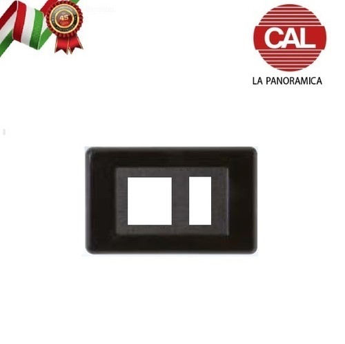 Placca schuko nero - schuko+1p, serie