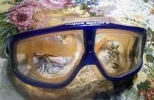 Maschera Nuoto Sub SEAL AQUA SPHERE AZZURRA con custodia Usata Ottima