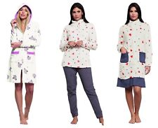 Pigiama DONNA invernale CORAL fleece fantasia KAREL manica lunga PILE bottoni