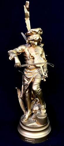 Statua violinista ottone - statua,