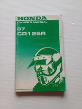 Honda CR 125  Cross 1987 manuale uso manutenzione libretto istruzioni originale