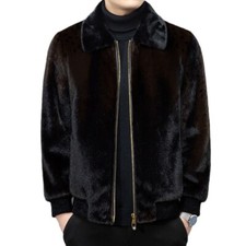 Cappotto visone velluto uomo