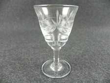 Piccolo bicchiere in cristallo Bicchierino molato vintage foglie Design da wisky