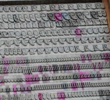 Scritta in piombo 7,5 mm set