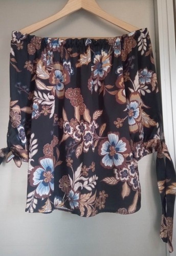 Blusa fiori kontatto top - blusa,
