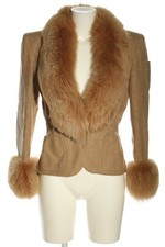 GAI MATTIOLO Giacca di pelliccia Donna Giacca Taglia IT 40 marrone elegante