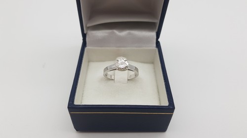 Anello oro bianco 750 con - bianco,