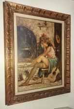 Quadro Antico Con Cornice Quadro Di Grandi Dimensioni 90x70 Cm