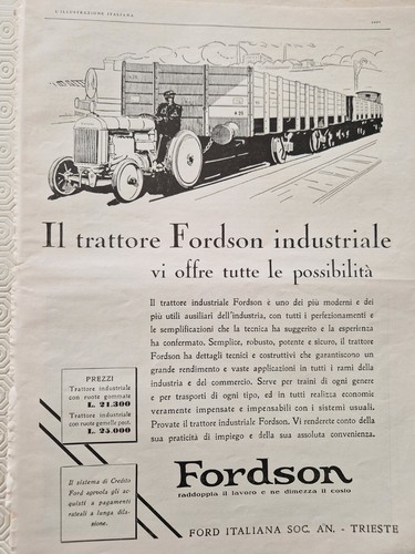 1930 pubblicità trattore - pubblicitÀ,