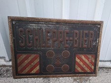 Insegna Tabella Targa SCHLEPPE BIER Litografata originale d'epoca