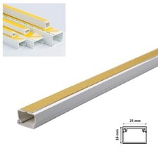 2mt Canalina adesiva 25x16 mm per cavi elettrica in plastica passacavi bianco co