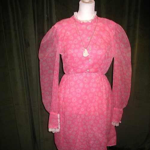 Abito mod floreale rosa - , caldo