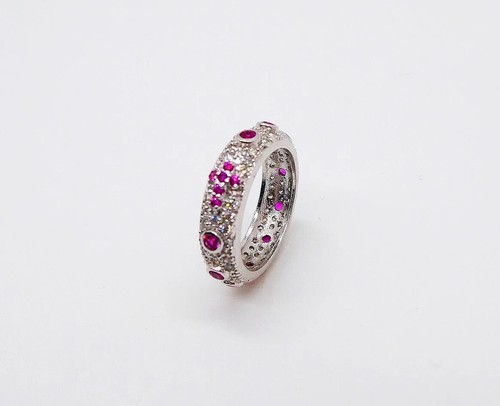 Anello rosario con zirconi - con,