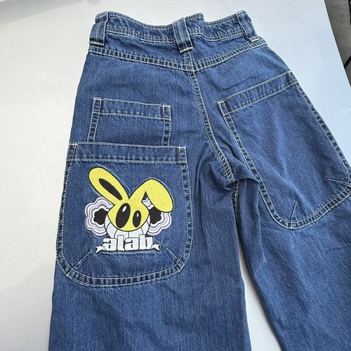Jeans ricamati lab mega rave - jeans,