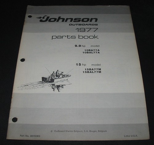 Parts book johnson outboards - book,