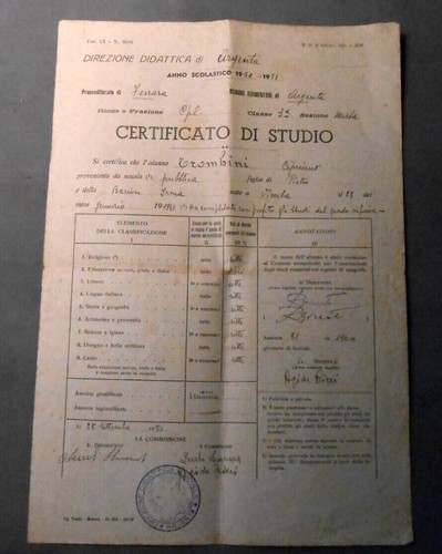 Certificato studio - certificato,