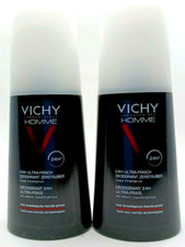 2 x VICHY Homme 24h Deodorante Ultra Fresco Atomizzatore, Soluzione 100 ml 6712279