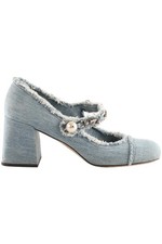 MIU MIU DÉCOLLETÉ BLU DENIM