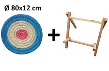 Tiro Con L'Arco Bersaglio di paglia Ø 80 x 12 cm dipinto + stand in legno