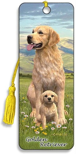 Bookmark yellow golden - 3d,