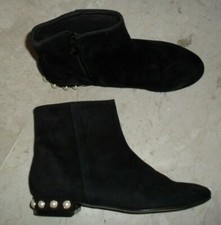 Stivali Tronchetti in Vero camoscio TSAKIRIS MALLAS n 37 con Perle applicate