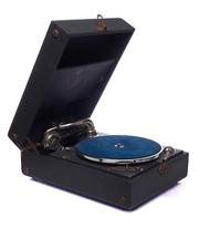 Antico GRAMMOFONO portatile Valigetta COLUMBIA N.83 Anni '20 working vintage