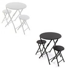 Tavolo con 2 sedie bianco nero